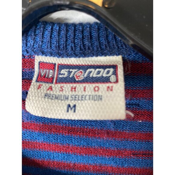 VINTAGE 80'S/90'S MEN'S VIP STENDO COTTON & WOOL CREW NECK SWEATER SZ M - Picture 3 of 3